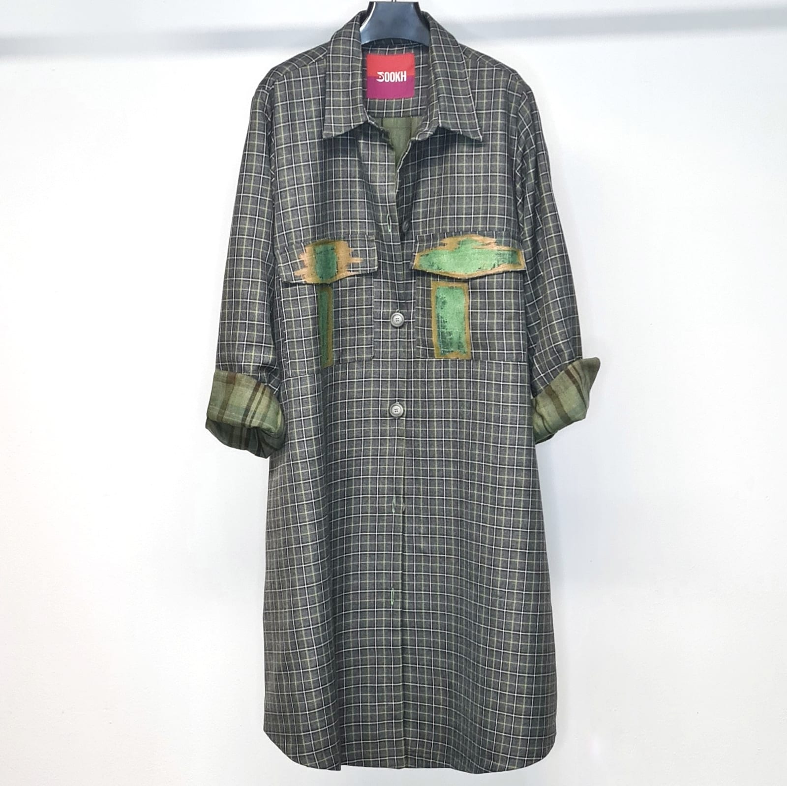 Khaki Tartan Coat