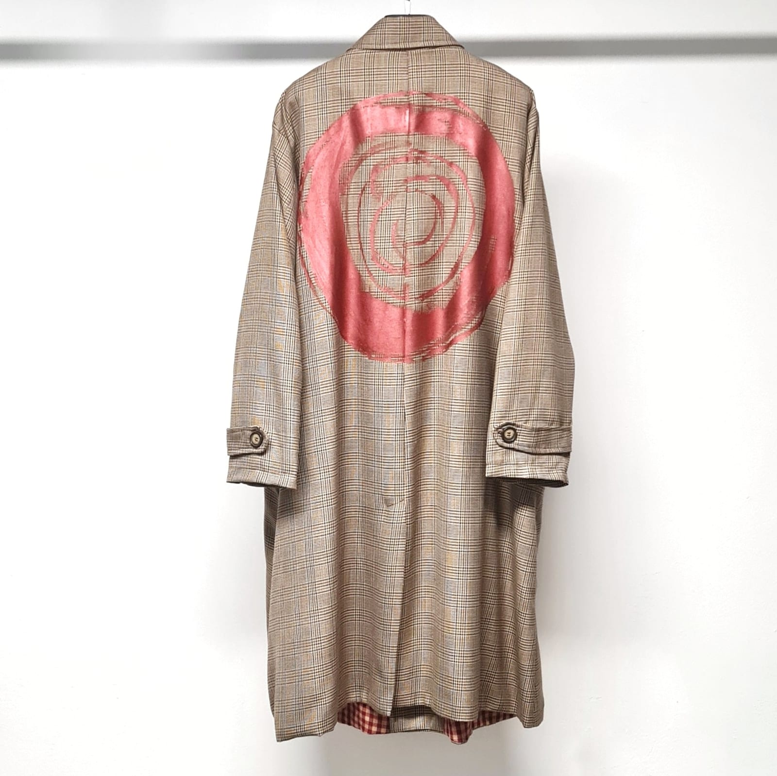 Camel Tartan Trench