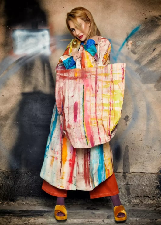 Roula Harb — Watercolor Multi Coat, draped