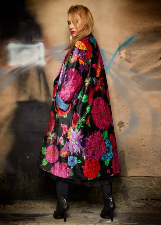 Roula Harb — Black Garden Coat, back